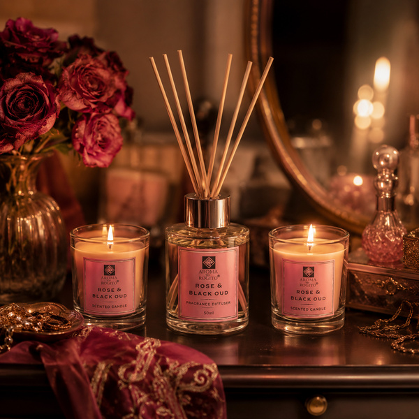 Zestaw Dyfuzorów zapachowych Rose & Black Oud