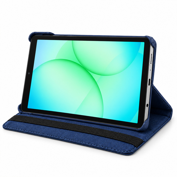 Etui obrotowe do Samsung Galaxy Tab A11 X135/ X133 A9 SM-X115/X110 - granatowe