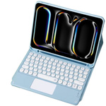 Bluetooth touchpad keyboard case for iPad Pro 13 Gen5 (Blue)