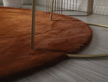 Rabbit Strado 100x100 round rug Carmel (Brown)