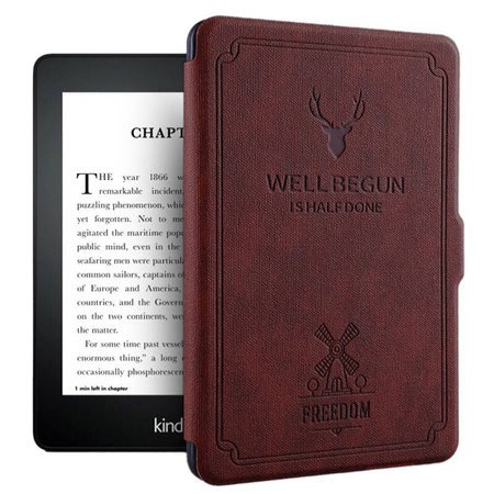 Etui do Kindle Paperwhite 1 / 2 / 3, czerwone - ochronne z podstawką