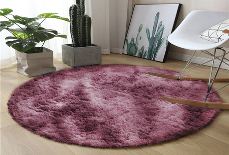 Shaggy Ombre Strado Round Carpet 120x120 OmbreRed (Red)