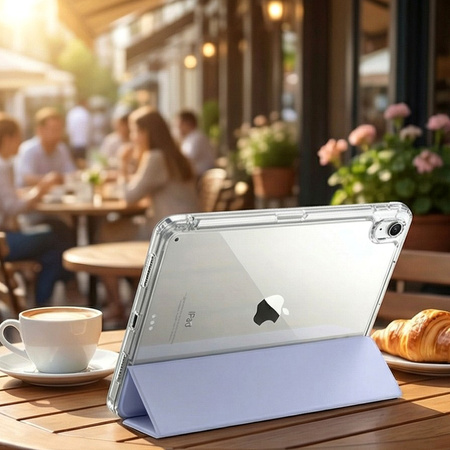 Puzdro Crystal na Apple iPad 10.9 10 2022 / iPad 11 A16 2025 Gen 10 11, fialové - ochranné so stojanom