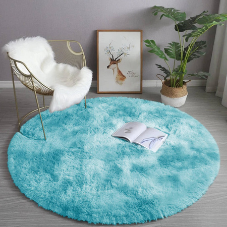 Shaggy Ombre Strado Round Carpet 150x150 OmbreBlue (Light Blue)