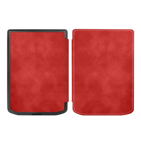 Etui Smart do Pocketbook Verse / Verse Pro 629 634, czerwone - ochronne z podstawką, dostęp do portów i przycisków