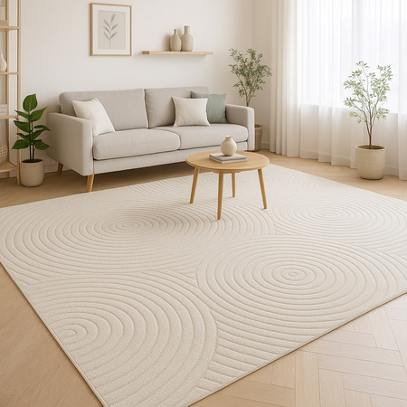 Dywan 160x230 do salonu pętelkowy duży japandi nowoczesny ciężki gruby POLO, szary