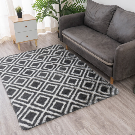Dywan Decor 80x150 cm, czarny - miękki, przyjemny w dotyku, do salonu i sypialni