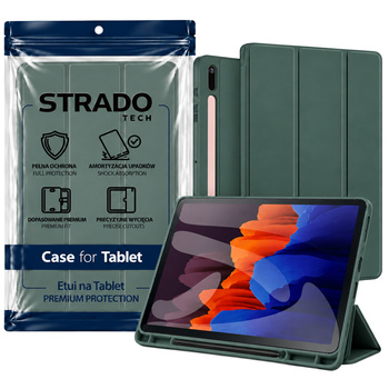 Puzdro Smart s držiakom stylus na Samsung Galaxy Tab S9 / S9 S10, zelené - ochranné so stojanom