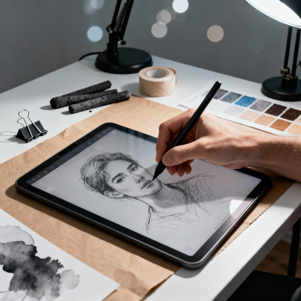 Etui klawiatura 360 iPad Air 13 2025/2024 - różowe