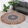 NOVO Strado round rug modern beige torte pattern for living room Aztec 200x200 cm