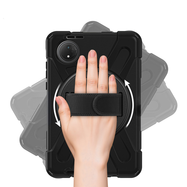 Puzdro pancierové Shockproof s držiakom na Xiaomi Redmi Pad SE 8.7 2024 / Redmi Pad SE 8.7, čierne - ochranné