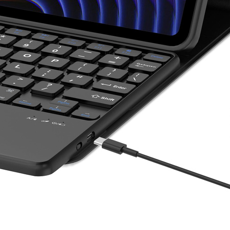 Puzdro s klávesnicou na Xiaomi Pad 7 / Pad 7 Pro 11.2 na stylus / Xiaomi Pad 7 Pro, čierne - ochranné so stojanom