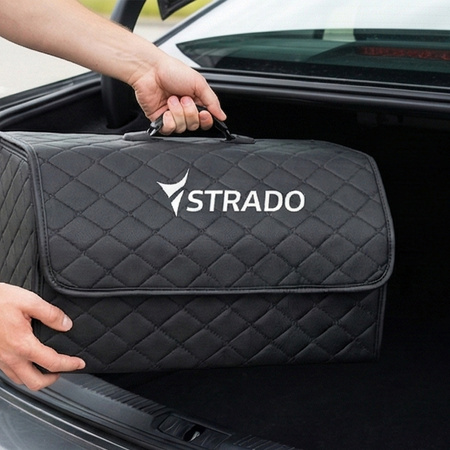 Folding large organizer for car trunk quilted trunk bag tote for shopping and tools