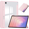Puzdro Clear Pencil na Samsung Galaxy Tab S11 11 SM SMX736 s klapkou, ružové - ochranné