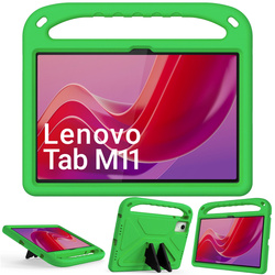 Etui Pancerne z uchwytem do Lenovo Tab M11 10.95 / Tab M11, zielone - ochronne z podstawką
