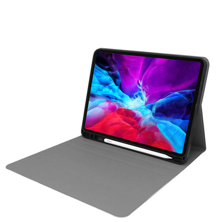 Etui kolorowe z klawiaturą, myszką do Apple iPad Air 4 11 Pro / Air 4 10.9, czarne - ochronne z podstawką