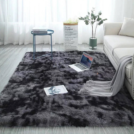 Soft Ombre Shaggy Strado rug 160x230 cm dark grey modern living room bedroom