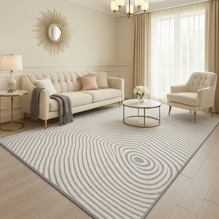 Dywan 160x230 do salonu pętelkowy duży japandi nowoczesny ciężki gruby POLO, szary