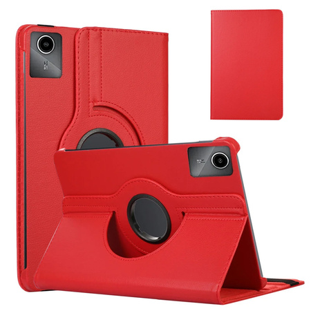 Puzdro otočné 360 na Lenovo Tab M11 10.95, červené - ochranné so stojanom, prístup k portom a tlačidlám