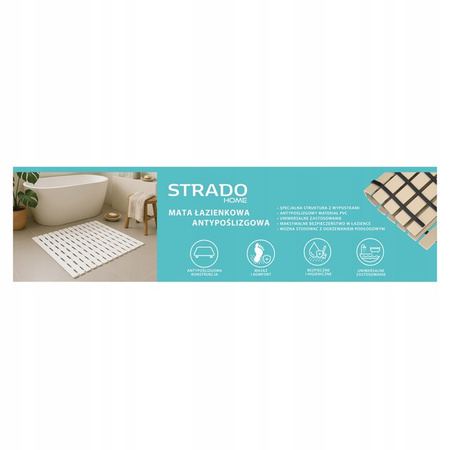 STRADO bathroom non-slip mat for shower wading pool sauna 43x61cm