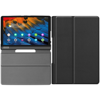 Puzdro Smart na Lenovo Yoga Tab YT s klapkou / Smart Tab, čierne - ochranné so stojanom
