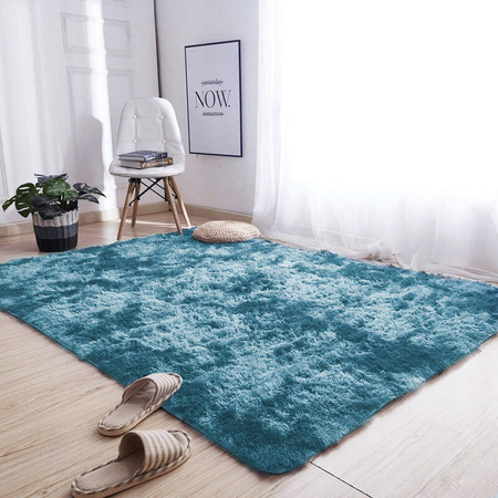 Dywan Shaggy Ombre 200x300 cm, granatowy - miękki do salonu i sypialni