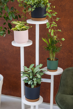 KWIETNIK FINO stojak metalowy na kwiaty rośliny na donice 4 poziomy 100 cm, biały