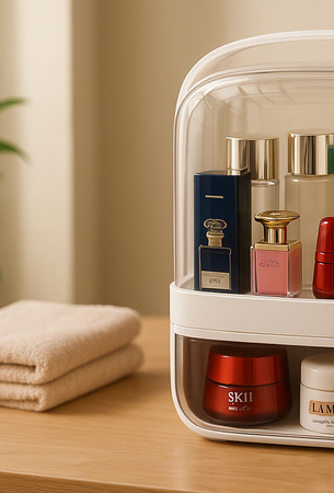 Compact casket organizer NELA for jewelry and cosmetics practical container with compartments