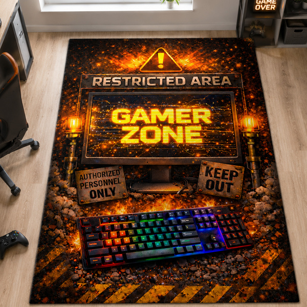 Dywan gamingowy dla gracza mata pod fotel antypoślizgowy Restricted