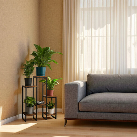 PANORAMA standing metal flower and plant stand - 6-tier VENGE