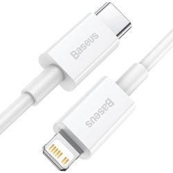 Kábel Baseus Superior Series USB-C / Lightning PD 20W 1 m, biely