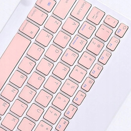 Puzdro s klávesnicou Bluetooth na Redmi Pad 2 Pro 2025, ružové - ochranné so stojanom, prístup k portom a tlačidlám