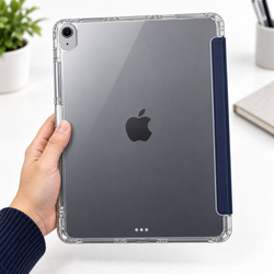Etui Hard Crystal do Apple iPad Air 13 M4 M3 M2 2026/ 25/ 24 gen 8/ 7 z klapką - granatowe