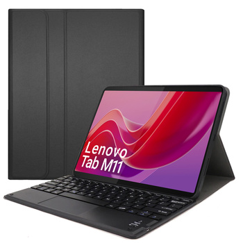 Puzdro s klávesnicou Bluetooth na Lenovo Tab M11, čierne - ochranné so stojanom, prístup k portom a tlačidlám