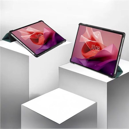 Zestaw 2w1 Szkło + Etui Smart Case do Lenovo Tab P12 12,7" TB-370FU, czarny