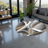 Round carpet NOVO Strado modern torte pattern for living room Melodia 120x120 cm