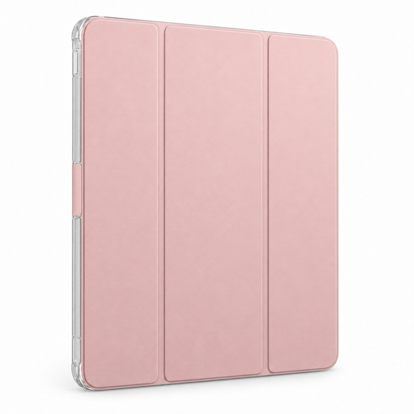 Etui Hard Crystal do Apple iPad Air 13 M4 M3 M2 2026/ 25/ 24 gen 8/ 7 z klapką - różowe