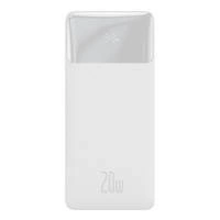 Baseus Bipow Fast Charging Power Bank 10000mAh 20W white (Overseas Edition) + USB-A - Micro USB cable 0.25m white (PPBD050502)
