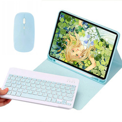 Etui z klawiaturą myszką do Apple iPad Air 4 / Apple iPad Air 11 Pro / iPad Air 10.9 2022 / Air 5, niebieskie - ochronne