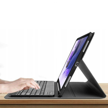 Puzdro s klávesnicou na Samsung Galaxy Tab S7 / S7 Plus, čierne - ochranné so stojanom