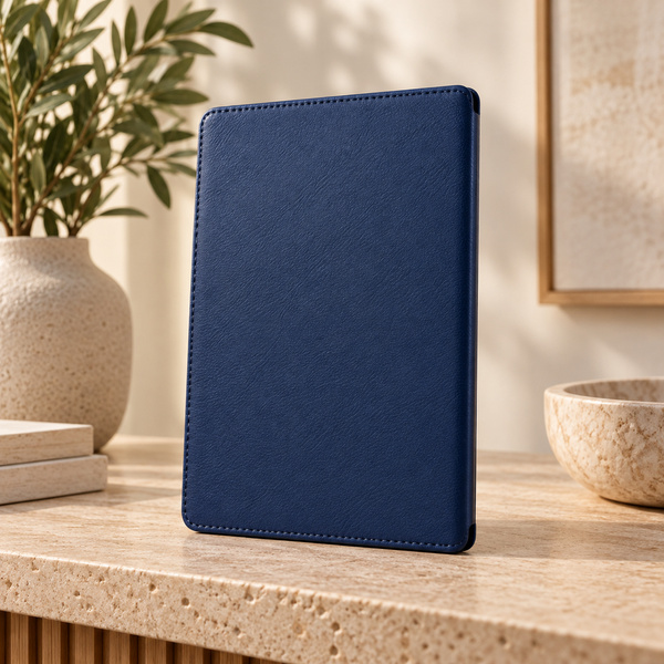Etui obrotowe do Huawei MediaPad T5 10 10.1 z klapką i podstawką - granatowe