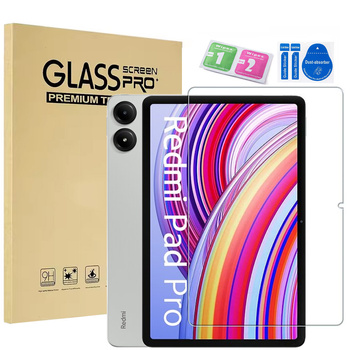 Szkło hartowane do Xiaomi Redmi Pad Pro 2 12.1 2025 /  Redmi Pad Pro 12.1 2024 - ochrona ekranu 9H, pełne pokrycie