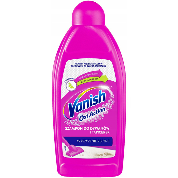 Vanish Oxi Action šampón na koberce i čalúnenie citrónový 500 ml ručný, zlatý