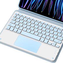 Puzdro s klávesnicou Bluetooth na Lenovo Idea Tab Pro / Pro MT 12.7 12, modré - ochranné so stojanom