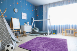 Dywan Shaggy 80x150 cm, fioletowy - miękki, puszysty do salonu i sypialni