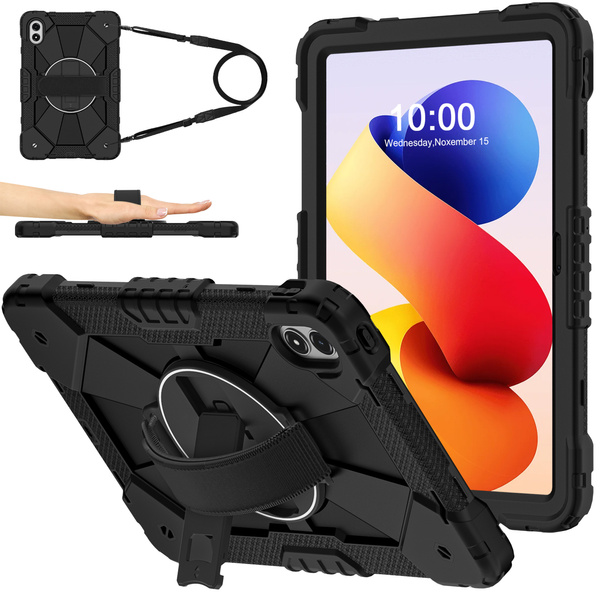 Etui pancerne z uchwytem do Redmi Pad Pro 2 12.1 2025/ Pad Pro 2024/ Poco Pad M1, czarne