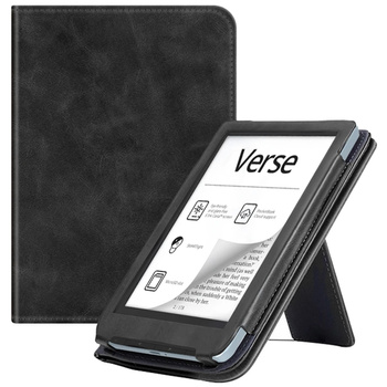 Etui Strap z uchwytem do PocketBook Verse / Verse Pro 629 634, czarne - ochronne z podstawką