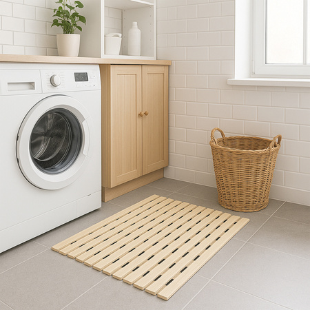 Mata łazienkowa antypoślizgowa pod prysznic brodzik do sauny basenu, beżowa