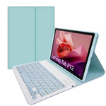 Bluetooth Keyboard Case for Lenovo Tab P12 TB-370 (Blue)