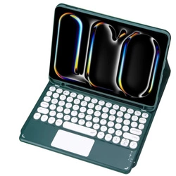 Bluetooth touchpad keyboard case for iPad Pro 13 Gen5 (Green)
